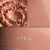 Embla matte finish eyeshadow. A flattering peachy buff pink matte.