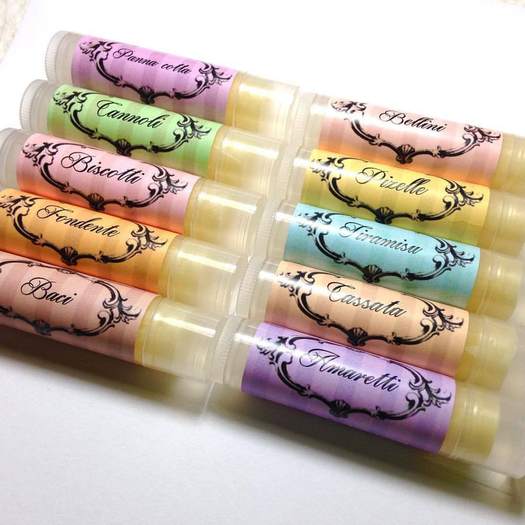 DOLCI lip balms, inspired by popular Italian sweets!