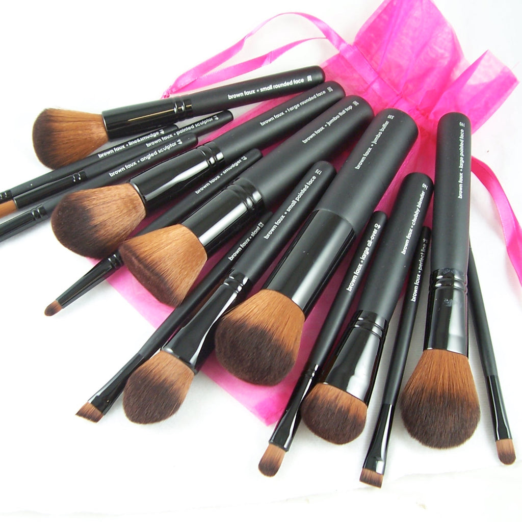 Vegan Brown Faux Brushes