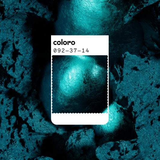 Cosmetic product with blue packaging and images of a woman on a white background