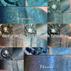 Collage of blue eyeshadow shades with brand name 'Sequana' and collection title 'Color of the Year 2026'.