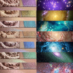all 7 Galactic highlighters in a grid with space imagery.