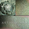 Image shows skin swatches of Adelaide eyeshadow, Aethelflaed is a vibrant true green with a green to chartreuse tonal effect