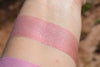 CHARMED TO STILLNESS - Rouge swatched heavily on medium tone caucasian skni. 