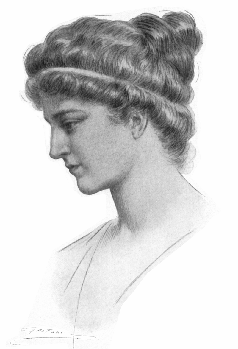 Pencil drawing of Hypatia