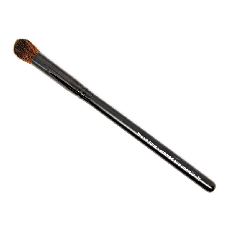 Pointed Eye Contour Brush - Vegan Brown Faux