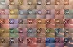 Collage showing a range of the nature toned matte eyeshadows in this collection.