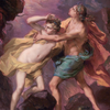 Classical painting of Orpheus and Eurydice