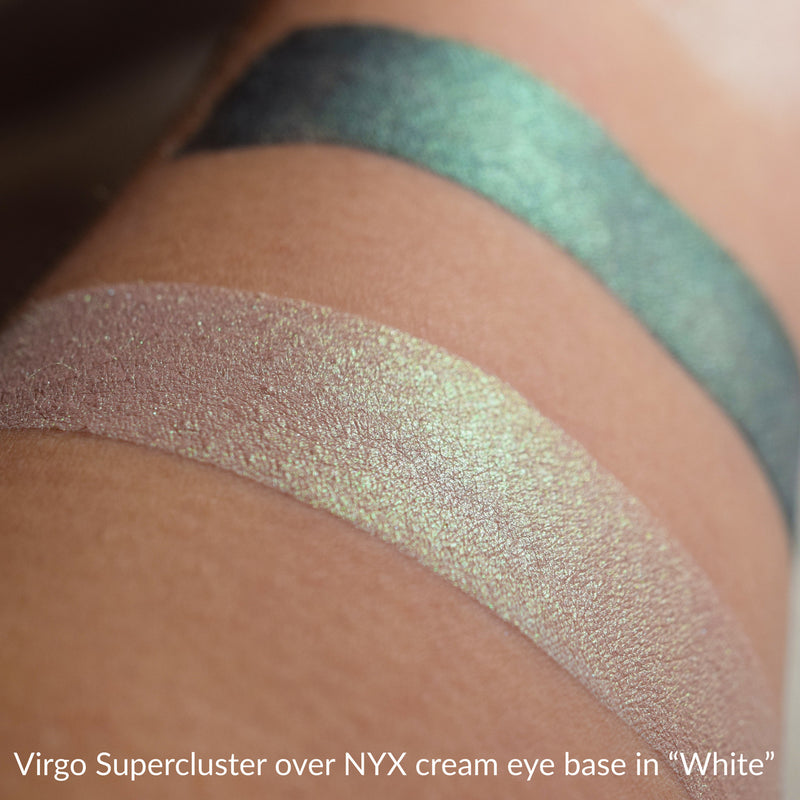 VIRGO SUPERCLUSTER over white cream eye base