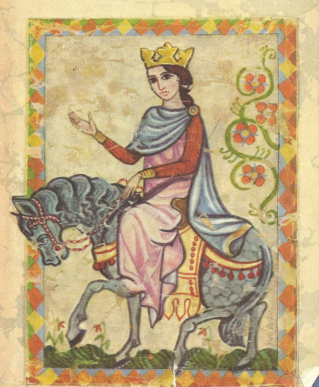 Medieval drawing of Eleanor of Aquitaine.