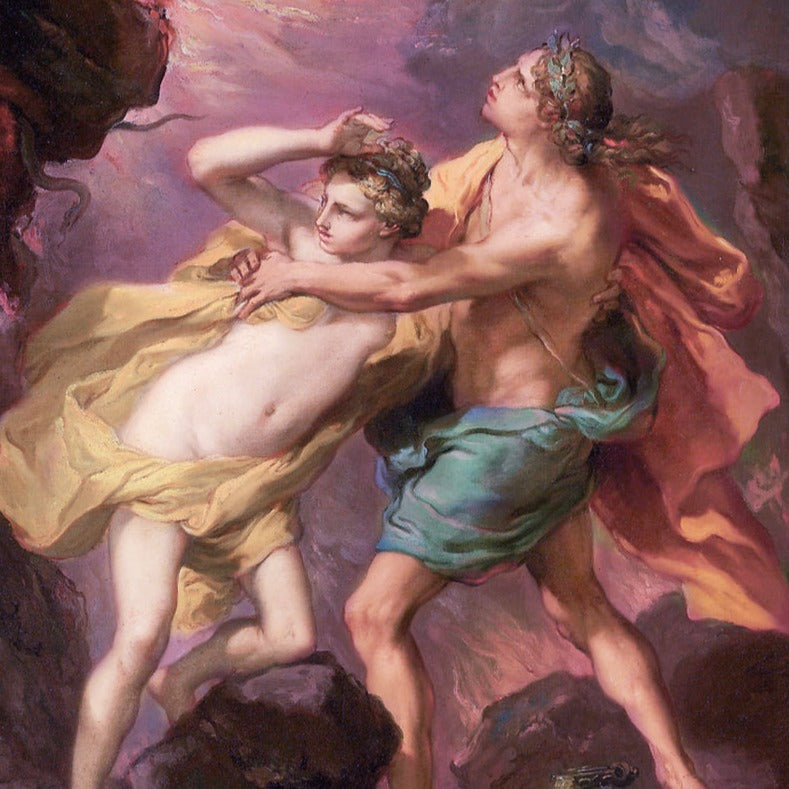 Classical painting of Orpheus and Eurydice